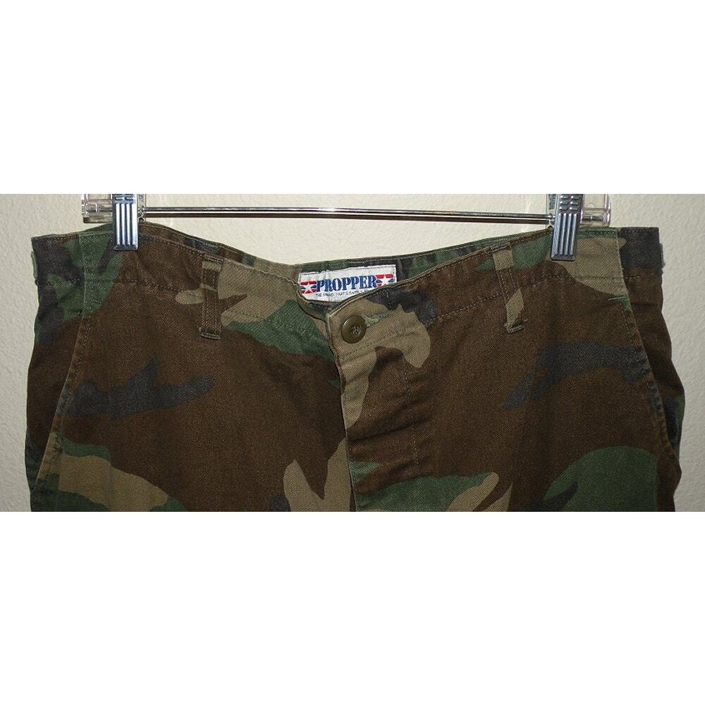 Vtg ’98 Propper Men’s Combat Trousers Pants Large 36 x 30 Woodland Camo Cargo - Picture 2 of 3